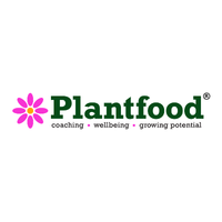 Plantfood. Coaching, wellbeing, growing potential. Logo.