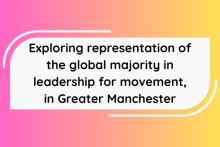 Exploring representation of the global majority in leadership for movement, in Greater Manchester