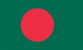 Bangladesh flag - green background with red circle in the middle