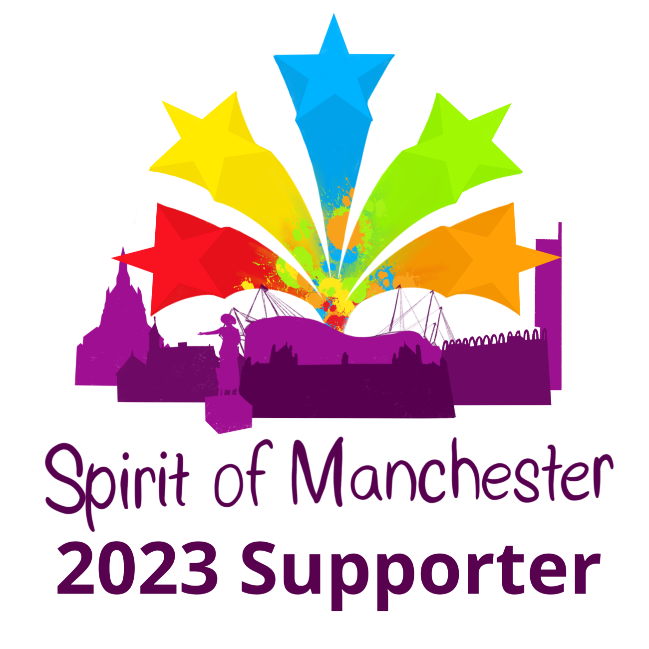 spirit of manchester 2023 supporter logo
