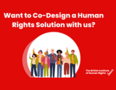 want to co-design a humna rights solution with us? The British Institute of Human Rights 