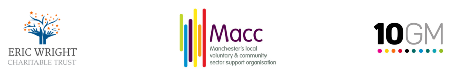 Eric Wright Charitable Trust logo / Macc Manchester's local voluntary & community sector support organisation