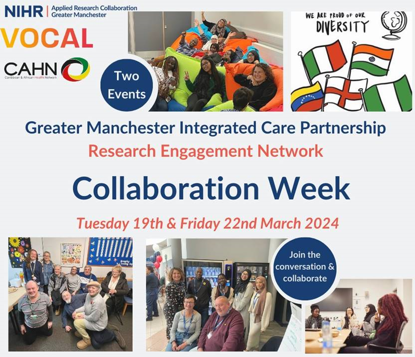 Greater Manchester Integrated Care Partnership Research Engagement Network: Collaboration Week 19 & 22 March