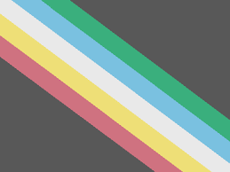 Disability Pride Month flag with a grey background and diagonal red, yellow, white, blue and green diagonal stripes from the top left to bottom right.